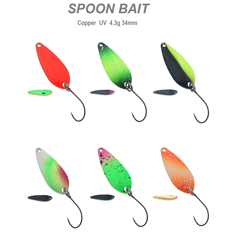 Fishing Spoon 4.3g 34mm UV Col - огляд і ціна Fishing Lure Spoon