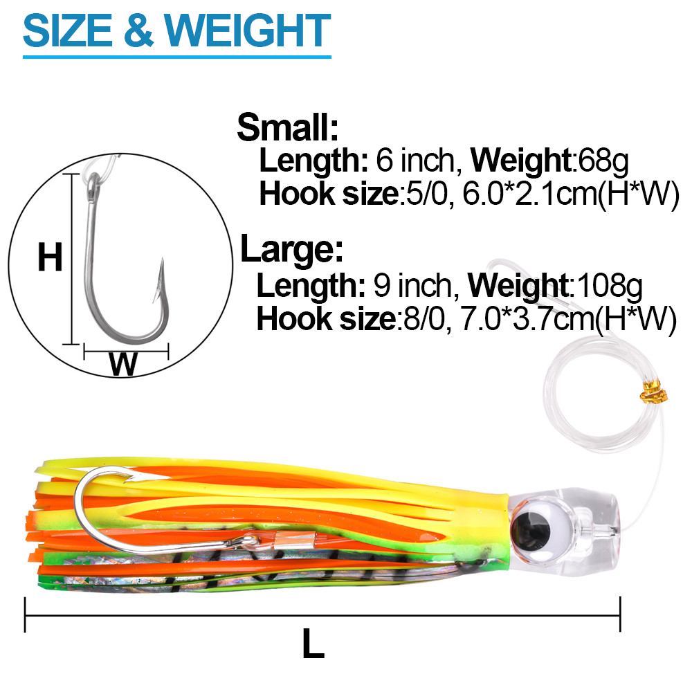 3PCS Trolling Skirt Tuna Lures - огляд і ціна Fishing Lure Buzzbait