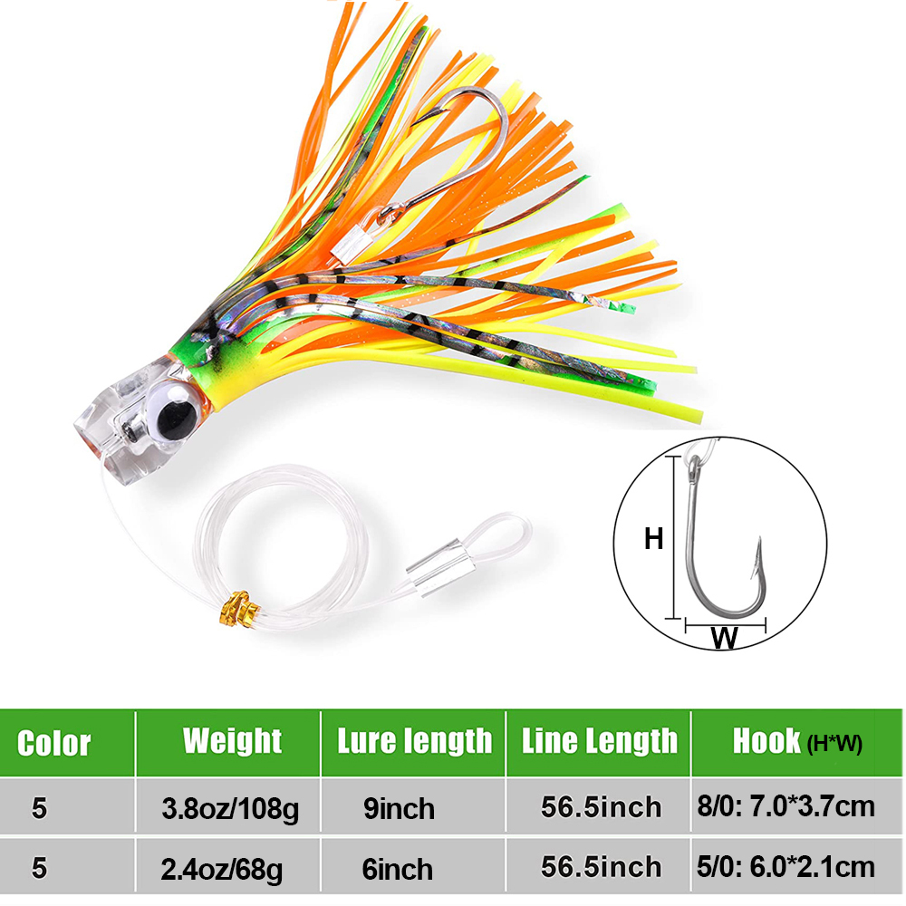3PCS Trolling Skirt Tuna Lures - огляд і ціна Fishing Lure Buzzbait