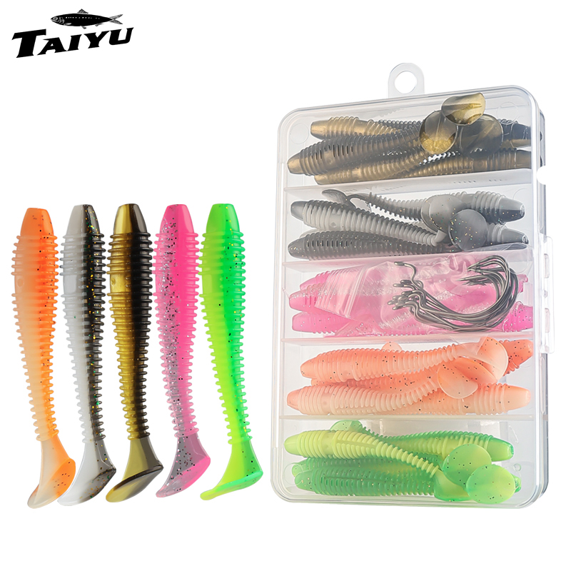 TAIYU 25/35pcs/Set Soft Fishin - огляд і ціна Fishing Lure Soft Plastic